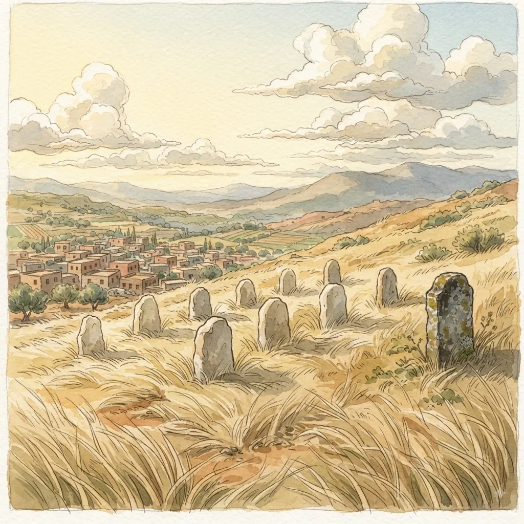 The Tribe of Benjamin: a painted scene illustrating 1 Chronicles 8.
