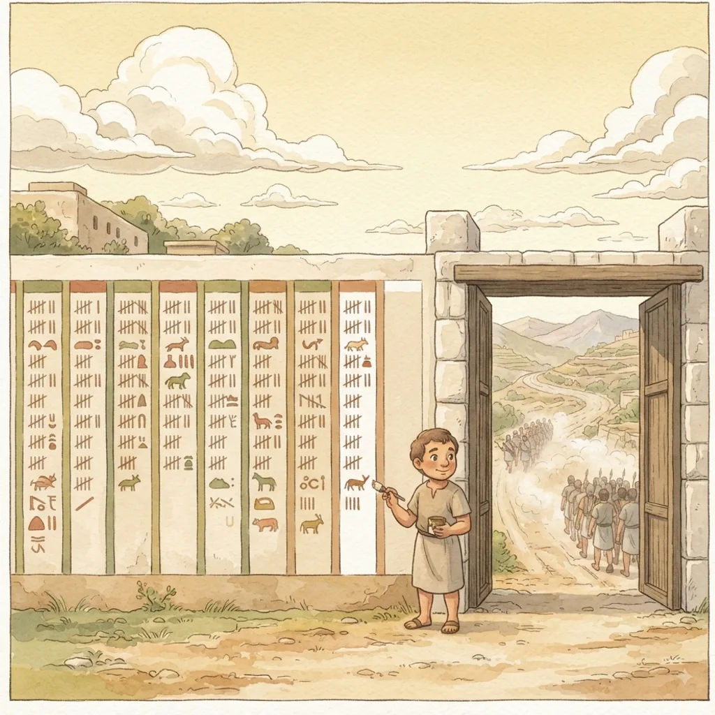 Israel's Leaders Organized: a painted scene illustrating 1 Chronicles 27.