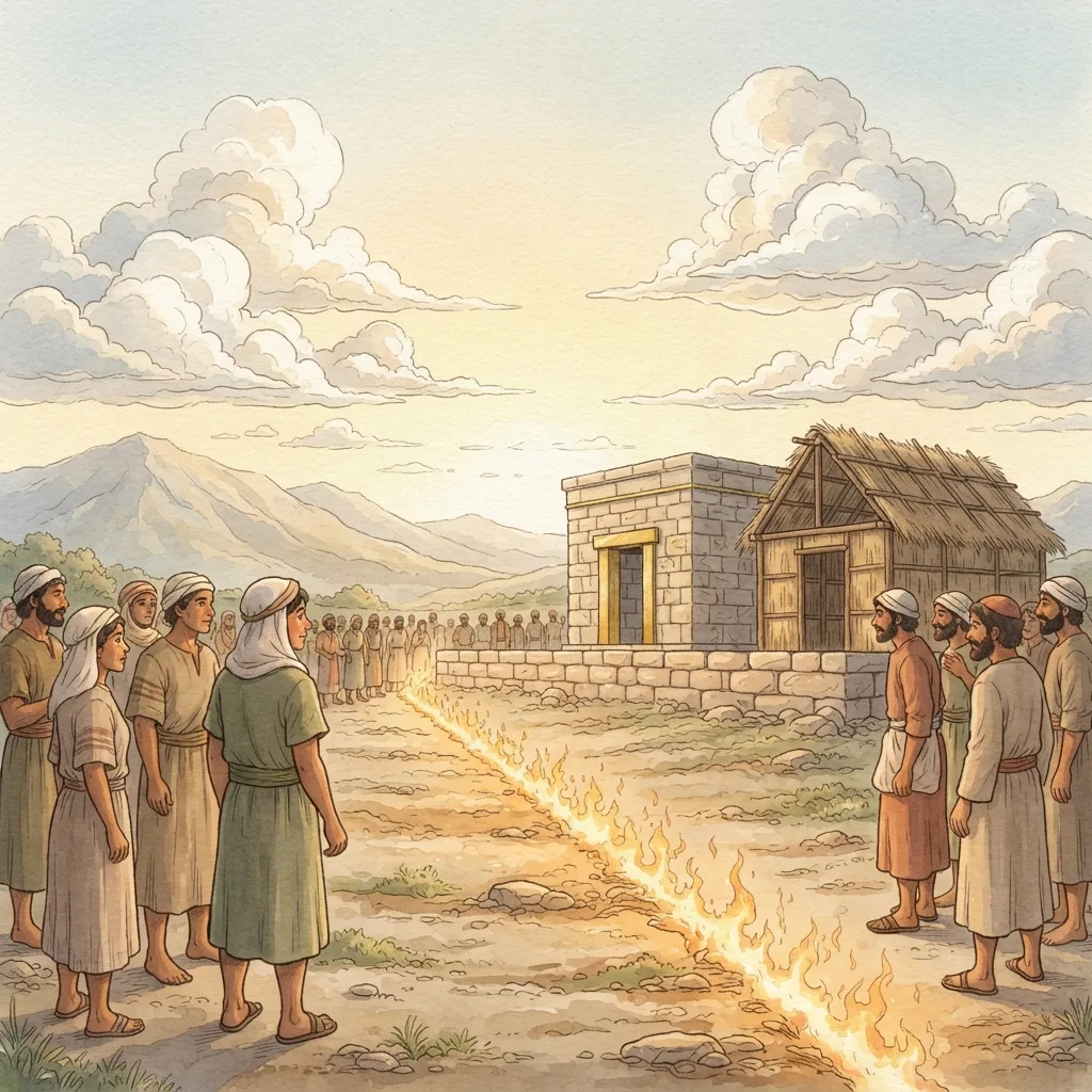 God's Temple: a painted scene illustrating 1 Corinthians 3.