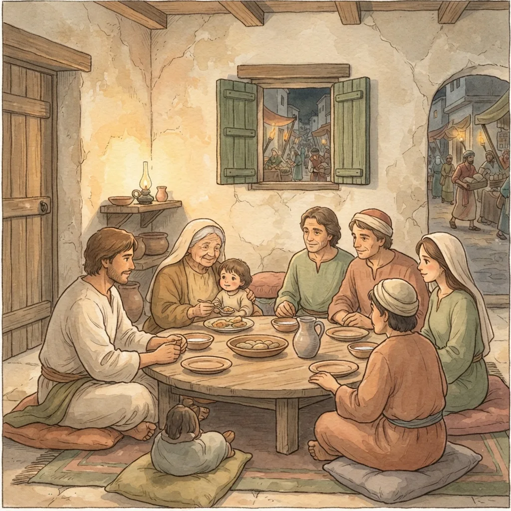 Abide in Christ: a painted scene illustrating 1 John 2.