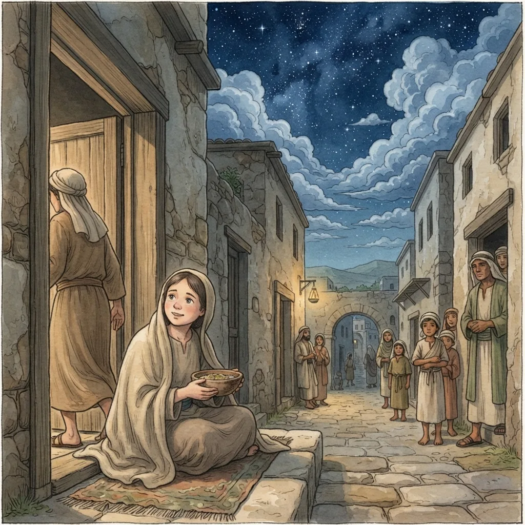 Children of God: a painted scene illustrating 1 John 3.