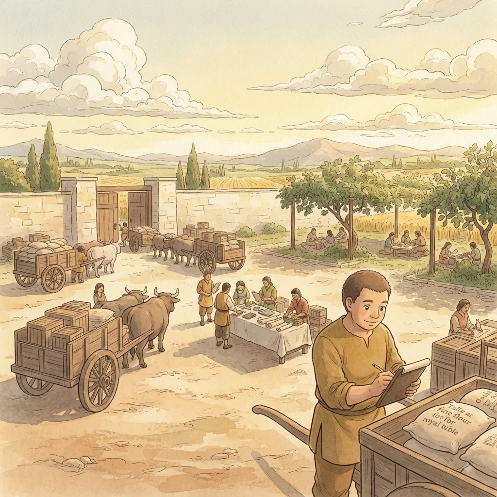 The Glory of Solomon's Kingdom: a painted scene illustrating 1 Kings 4.