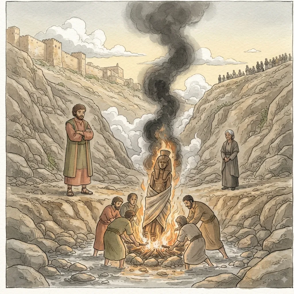 Kings of Judah and Israel: a painted scene illustrating 1 Kings 15.