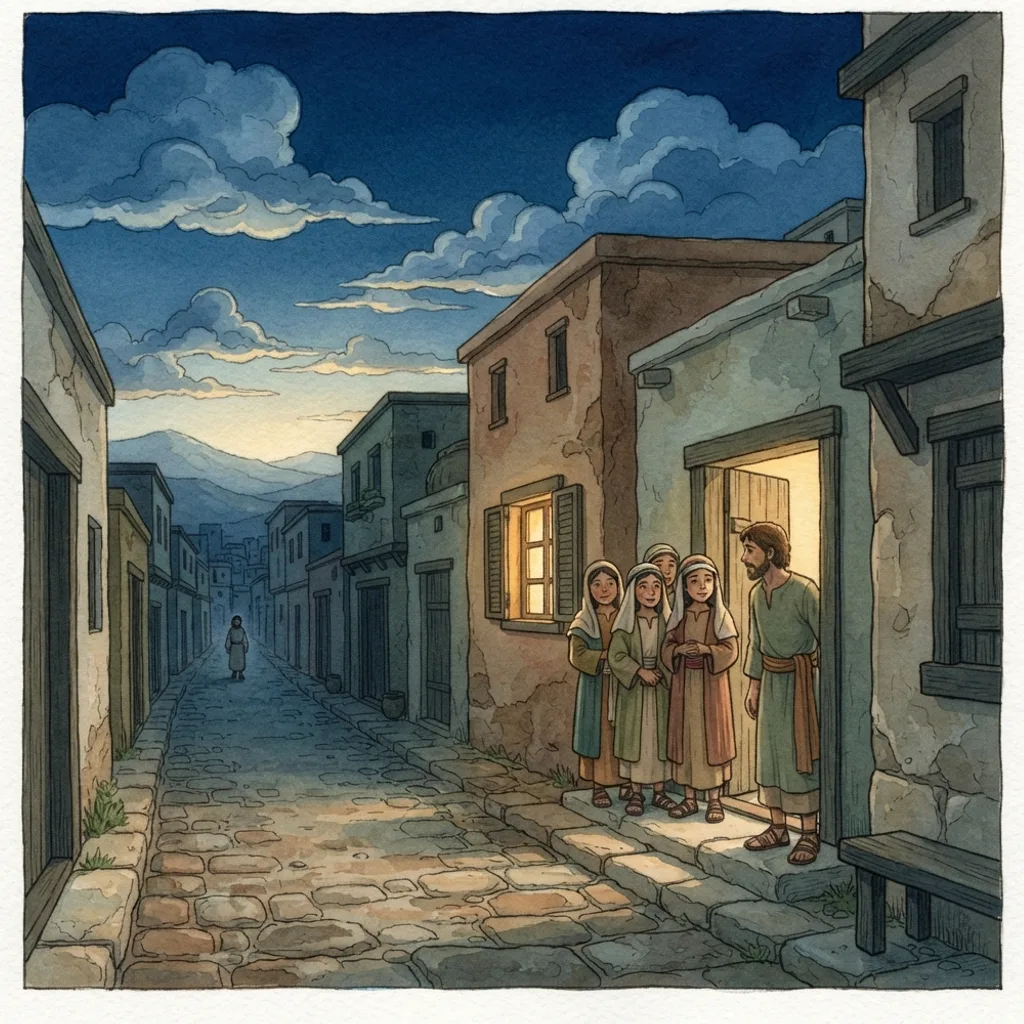 The Day of the Lord: a painted scene illustrating 1 Thessalonians 5.