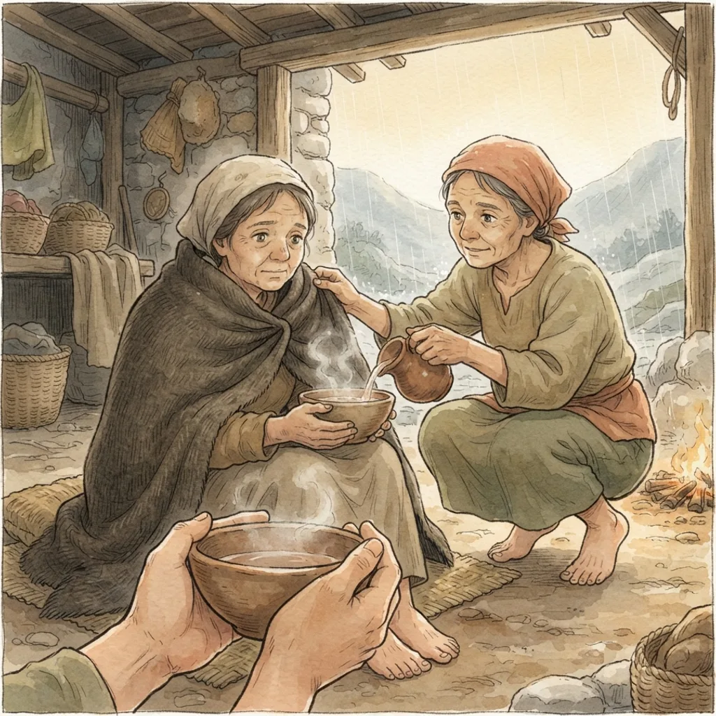 The God of All Comfort: a painted scene illustrating 2 Corinthians 1.