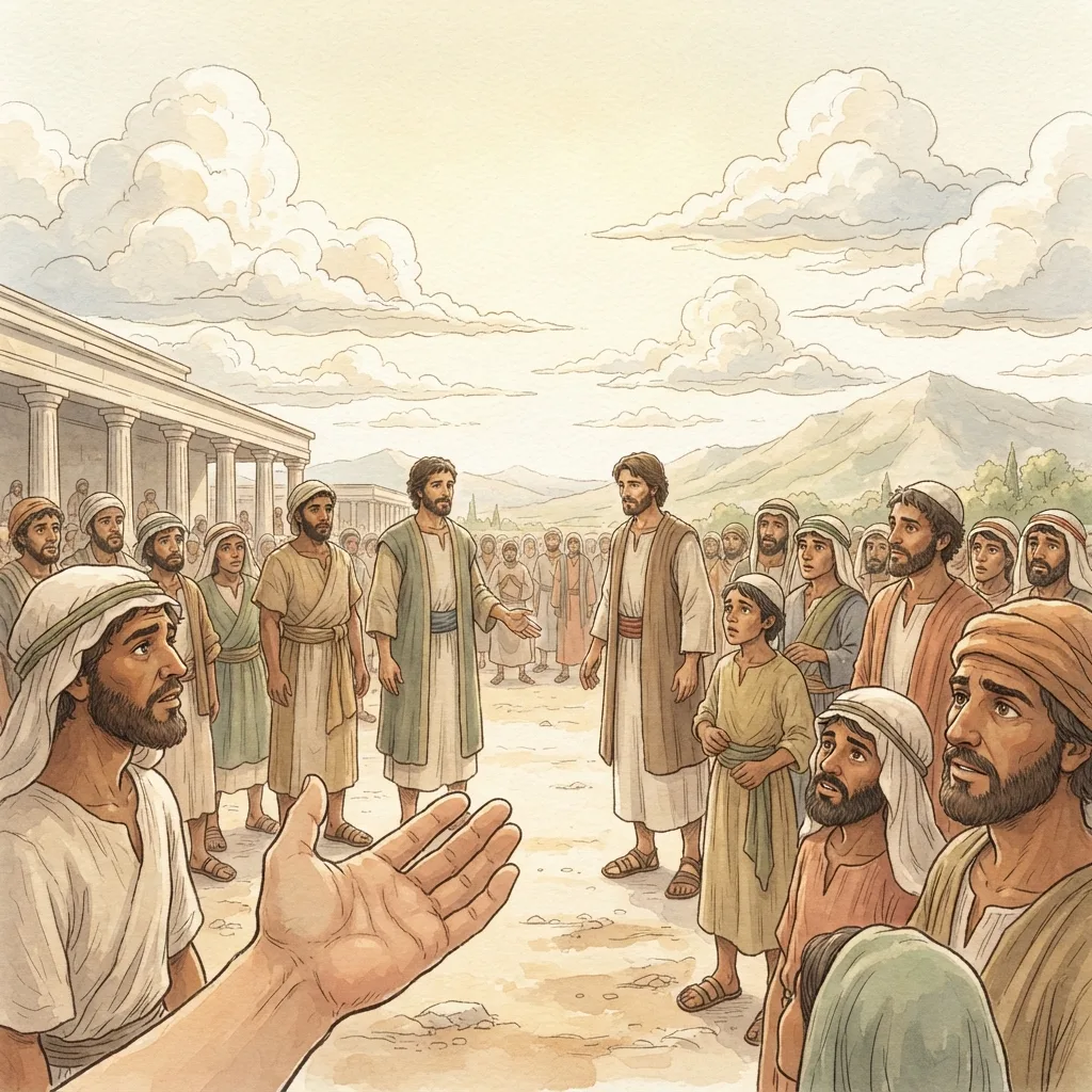 Ambassadors for Christ: a painted scene illustrating 2 Corinthians 5.