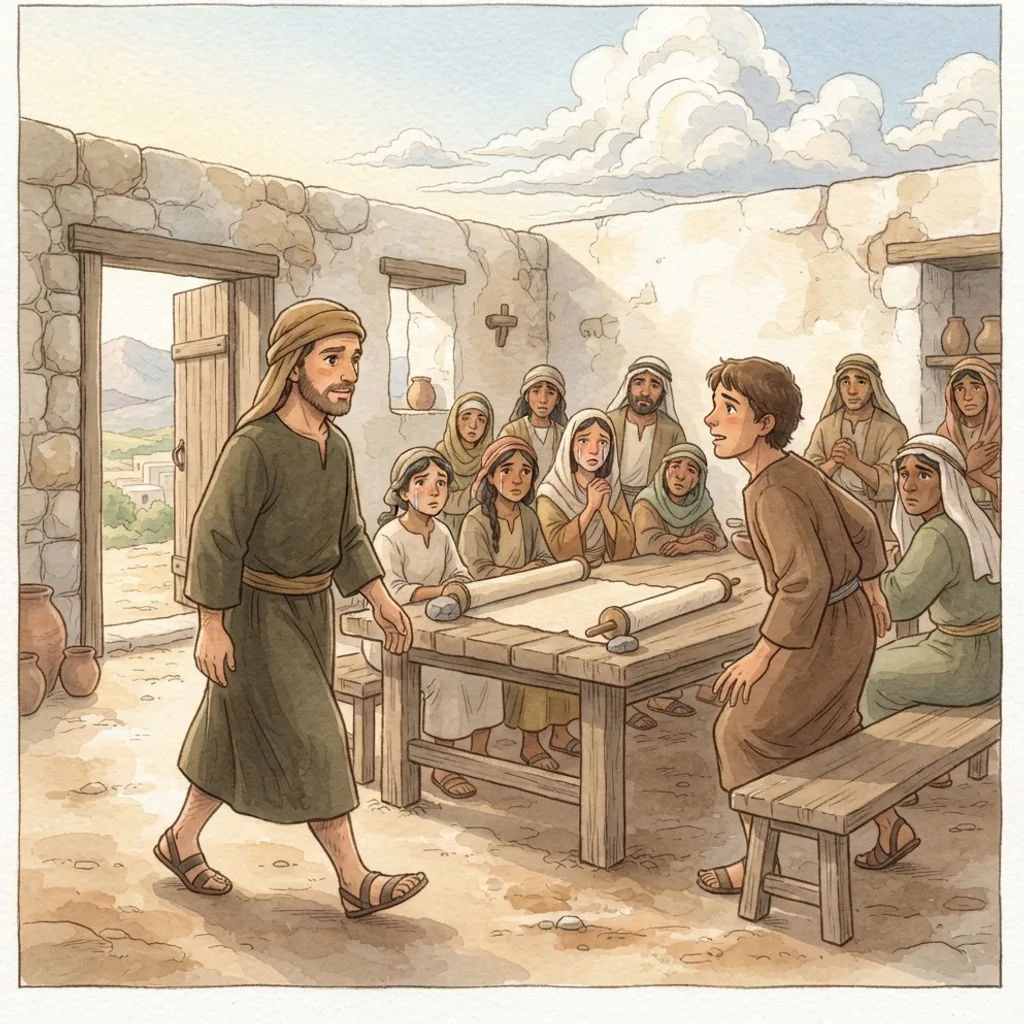 Godly Sorrow and Repentance: a painted scene illustrating 2 Corinthians 7.