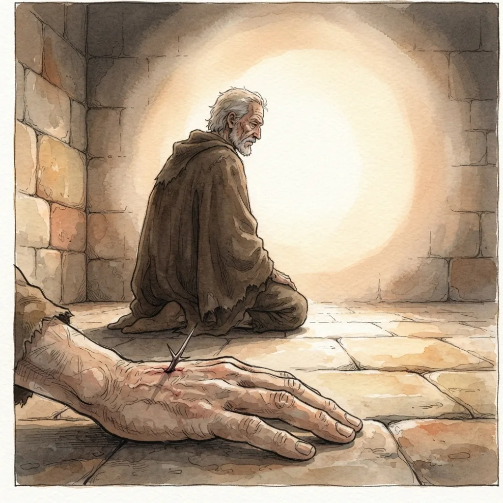 The Thorn in the Flesh: a painted scene illustrating 2 Corinthians 12.