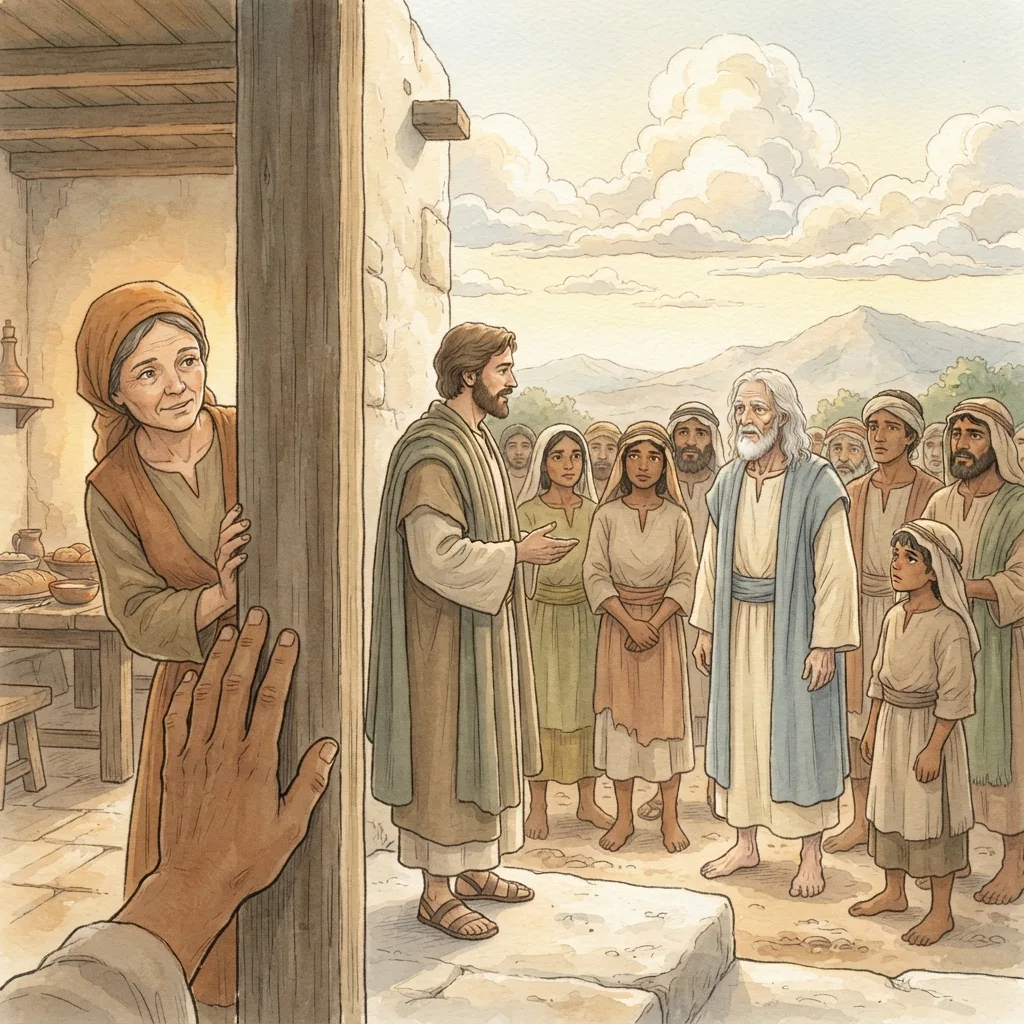 Walk in Truth and Love: a painted scene illustrating 2 John 1.