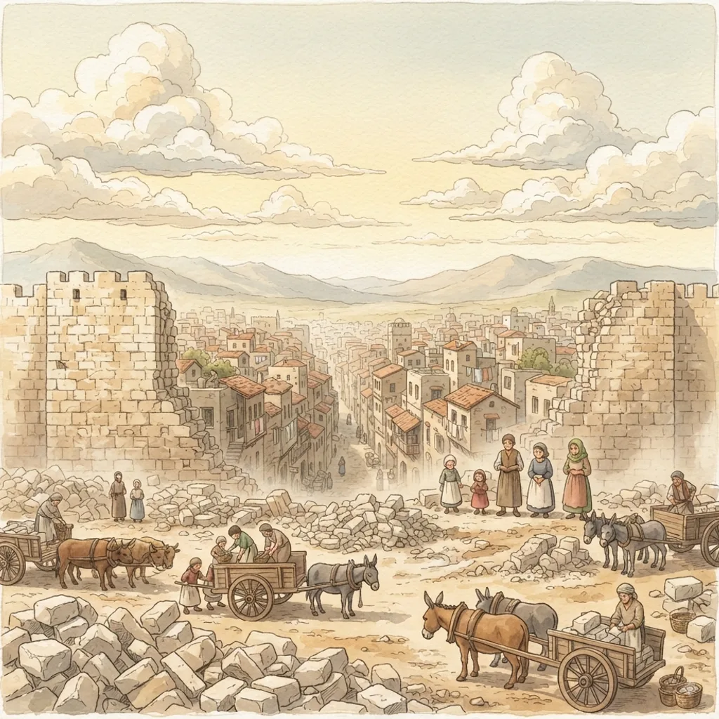 Amaziah and Jeroboam II: a painted scene illustrating 2 Kings 14.