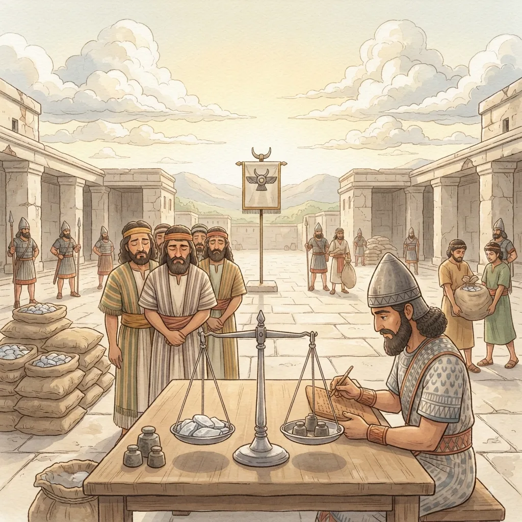 The Fall of Israel Draws Near: a painted scene illustrating 2 Kings 15.