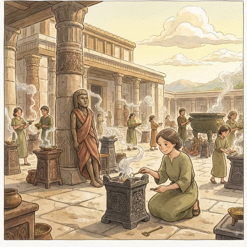 Manasseh's Wicked Reign: a painted scene illustrating 2 Kings 21.