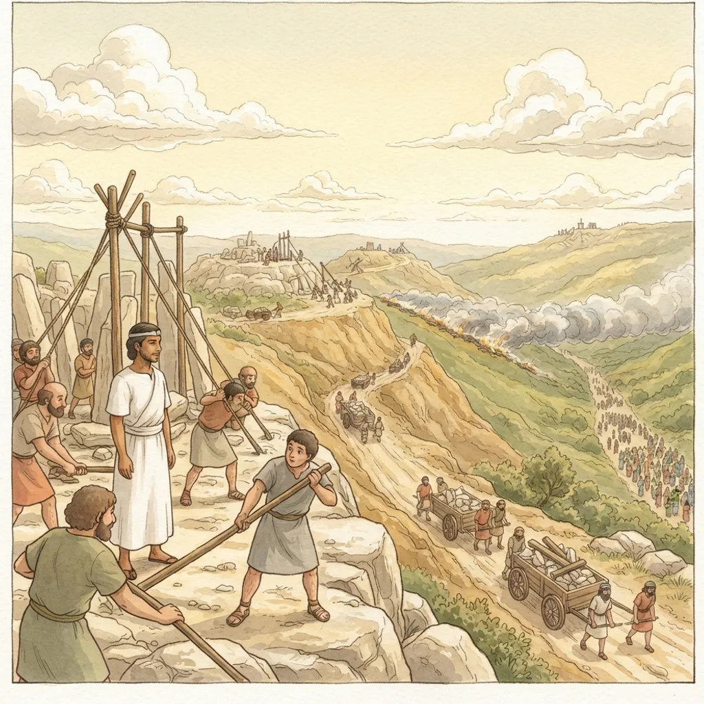 Josiah's Great Reform: a painted scene illustrating 2 Kings 23.