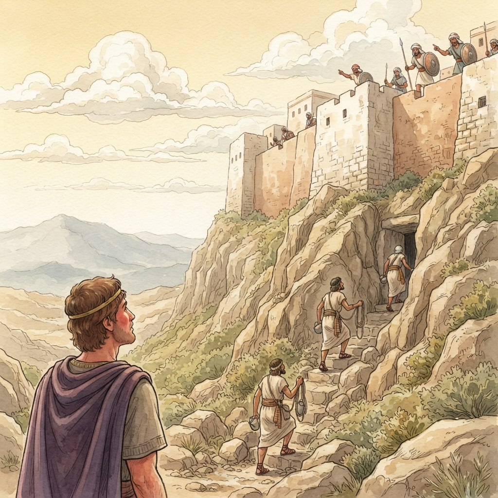 David Becomes King of Israel: a painted scene illustrating 2 Samuel 5.
