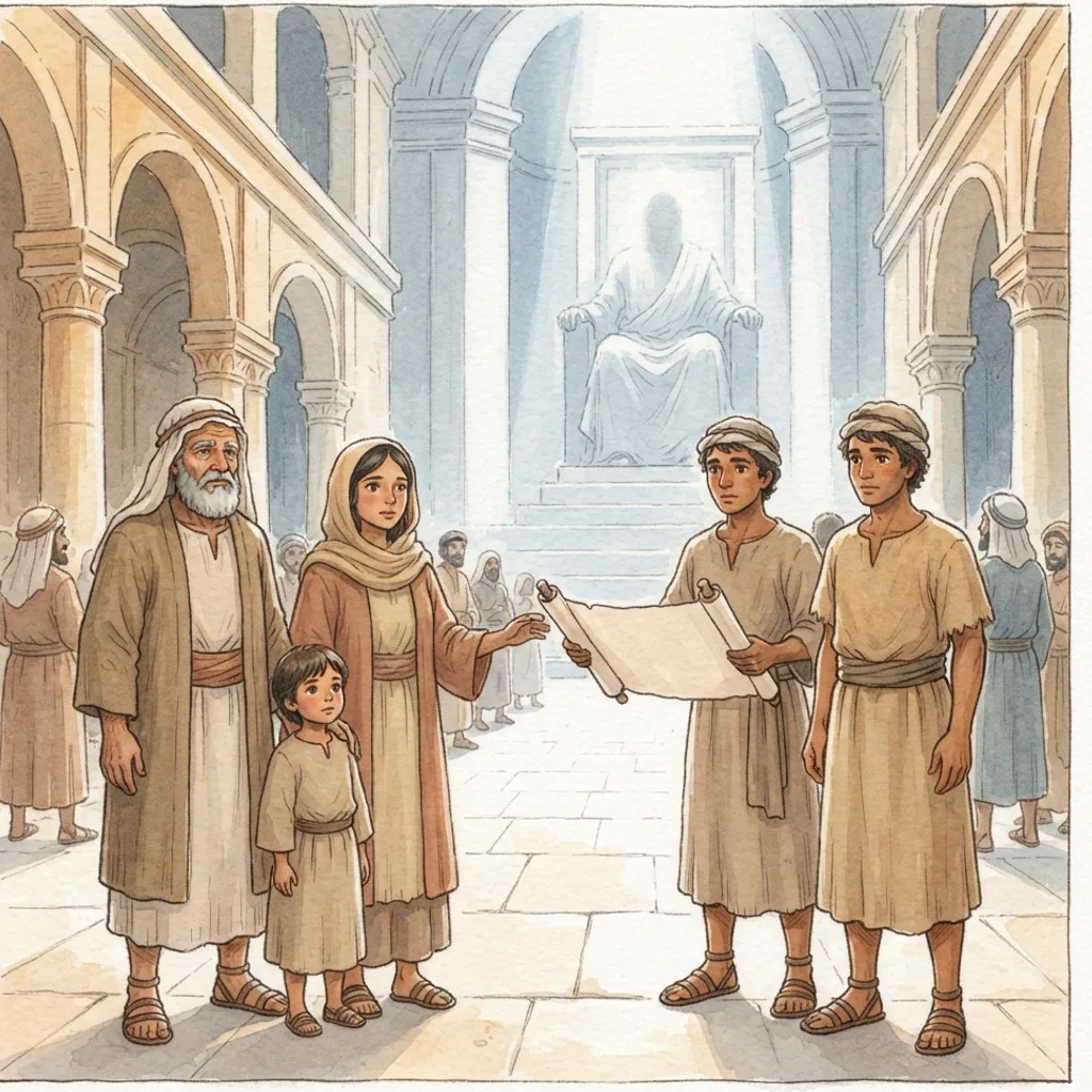 The Man of Lawlessness: a painted scene illustrating 2 Thessalonians 2.