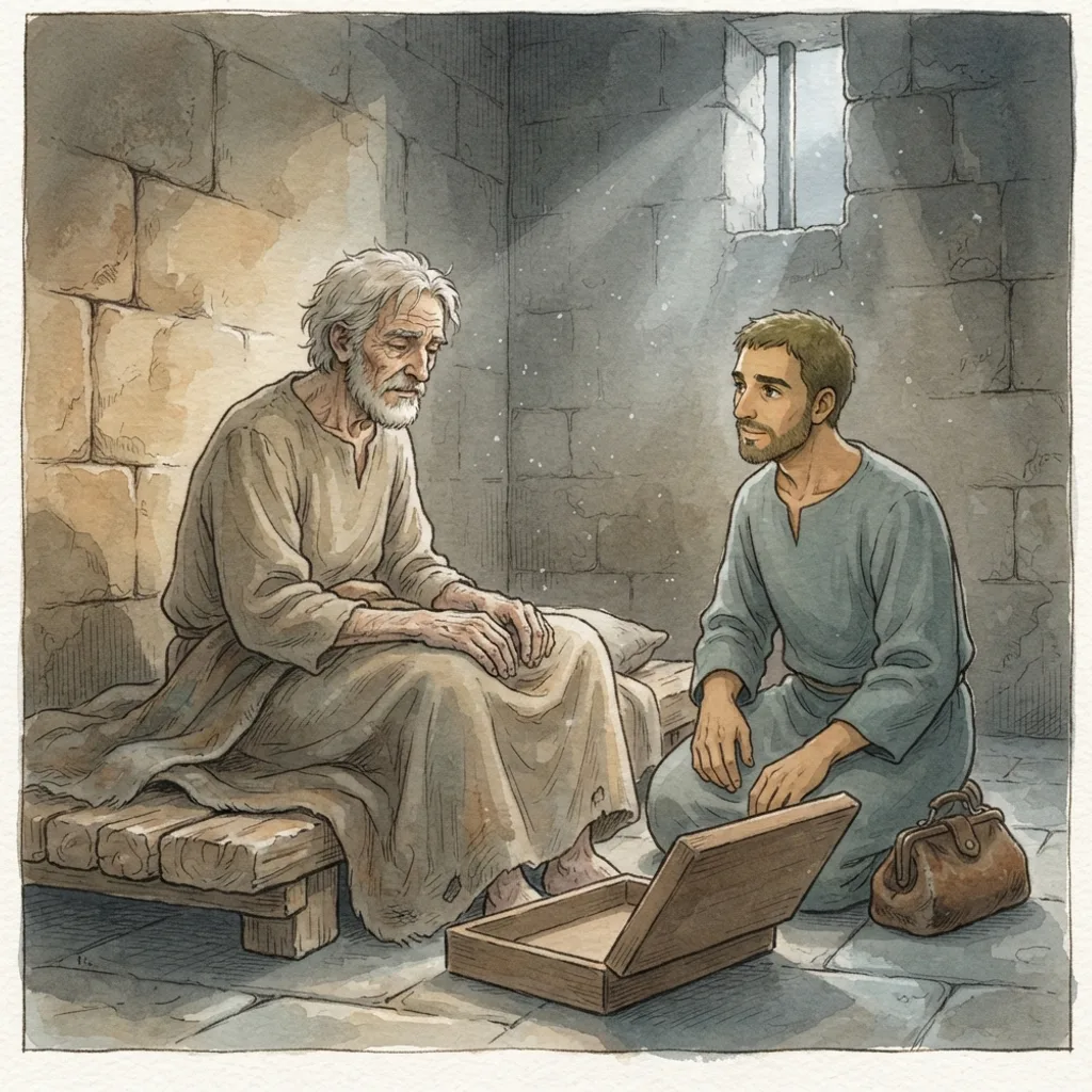 Preach the Word: a painted scene illustrating 2 Timothy 4.