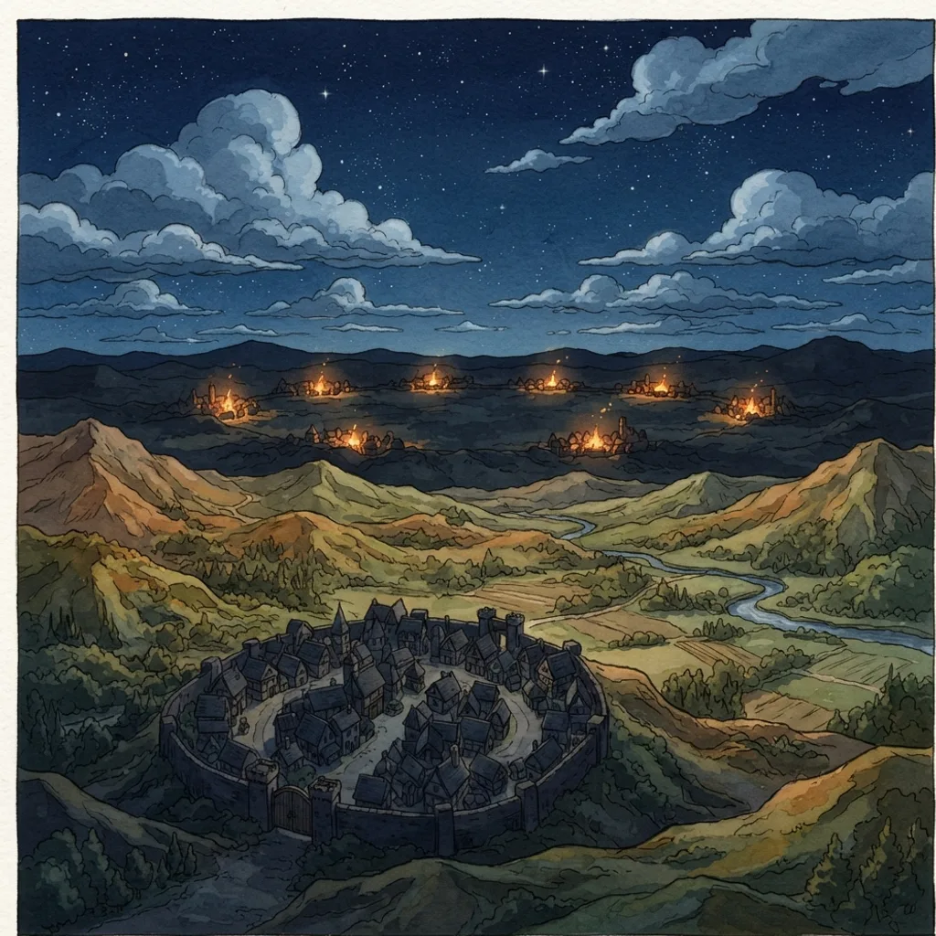 Judgment on the Nations: a painted scene illustrating Amos 1.
