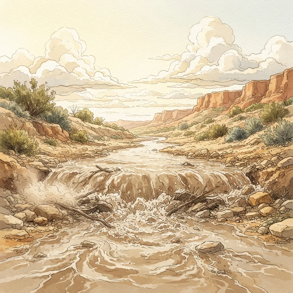 Seek Me and Live: a painted scene illustrating Amos 5.