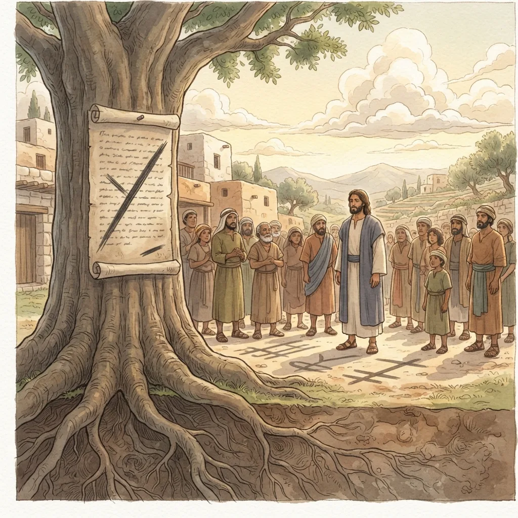 Complete in Christ: a painted scene illustrating Colossians 2.