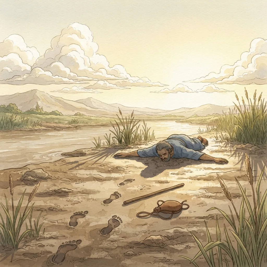 Daniel's Heavenly Vision: a painted scene illustrating Daniel 10.