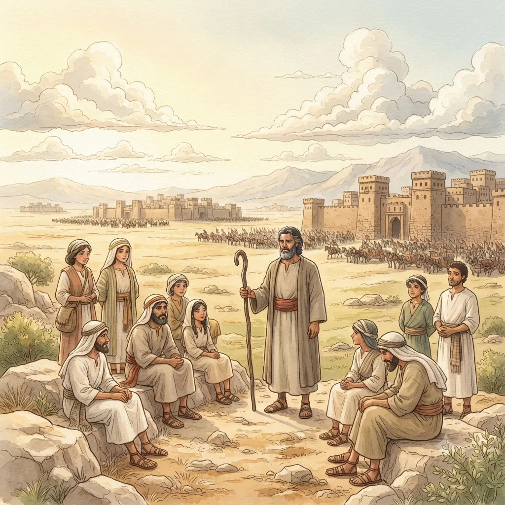 A Holy People: a painted scene illustrating Deuteronomy 7.