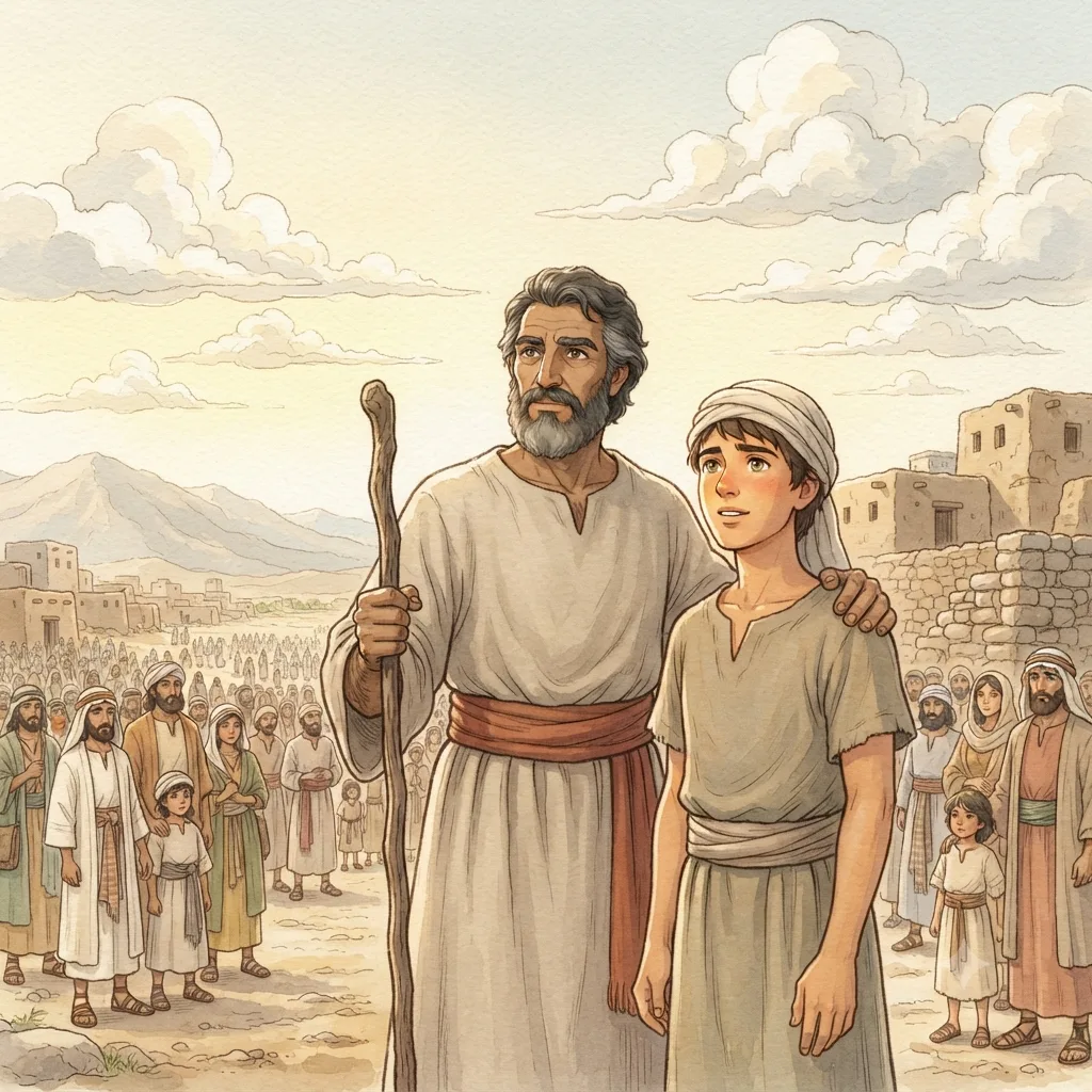 The Prophet to Come: a painted scene illustrating Deuteronomy 18.