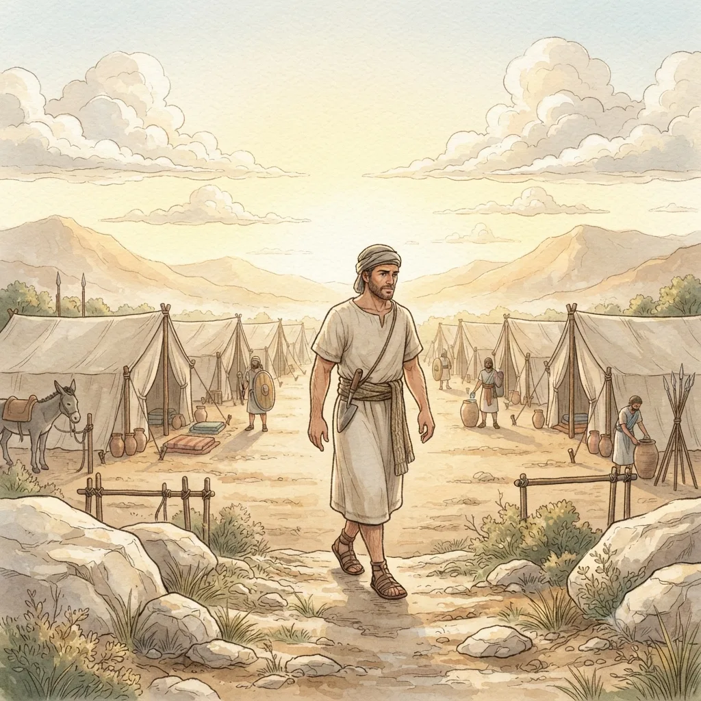 Holiness in the Community: a painted scene illustrating Deuteronomy 23.