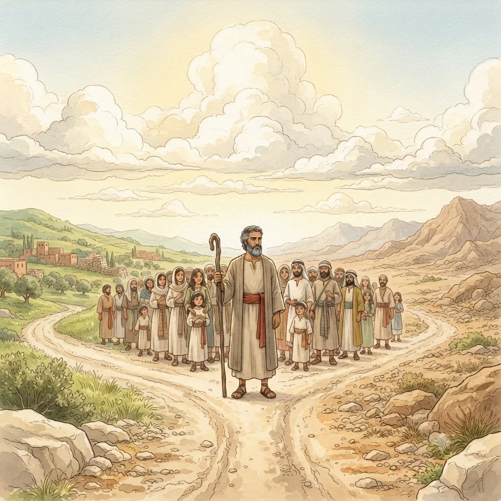 Choose Life: a painted scene illustrating Deuteronomy 30.