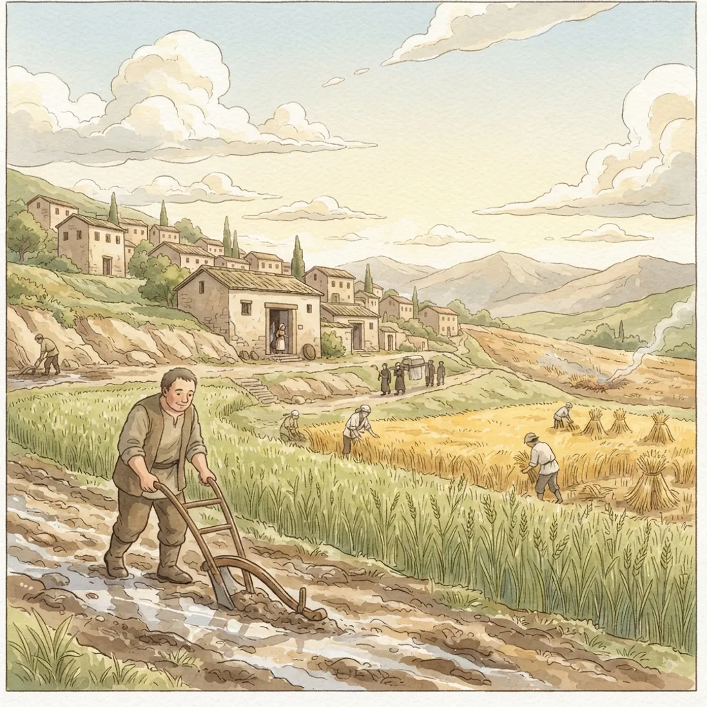 A Time for Everything: a painted scene illustrating Ecclesiastes 3.