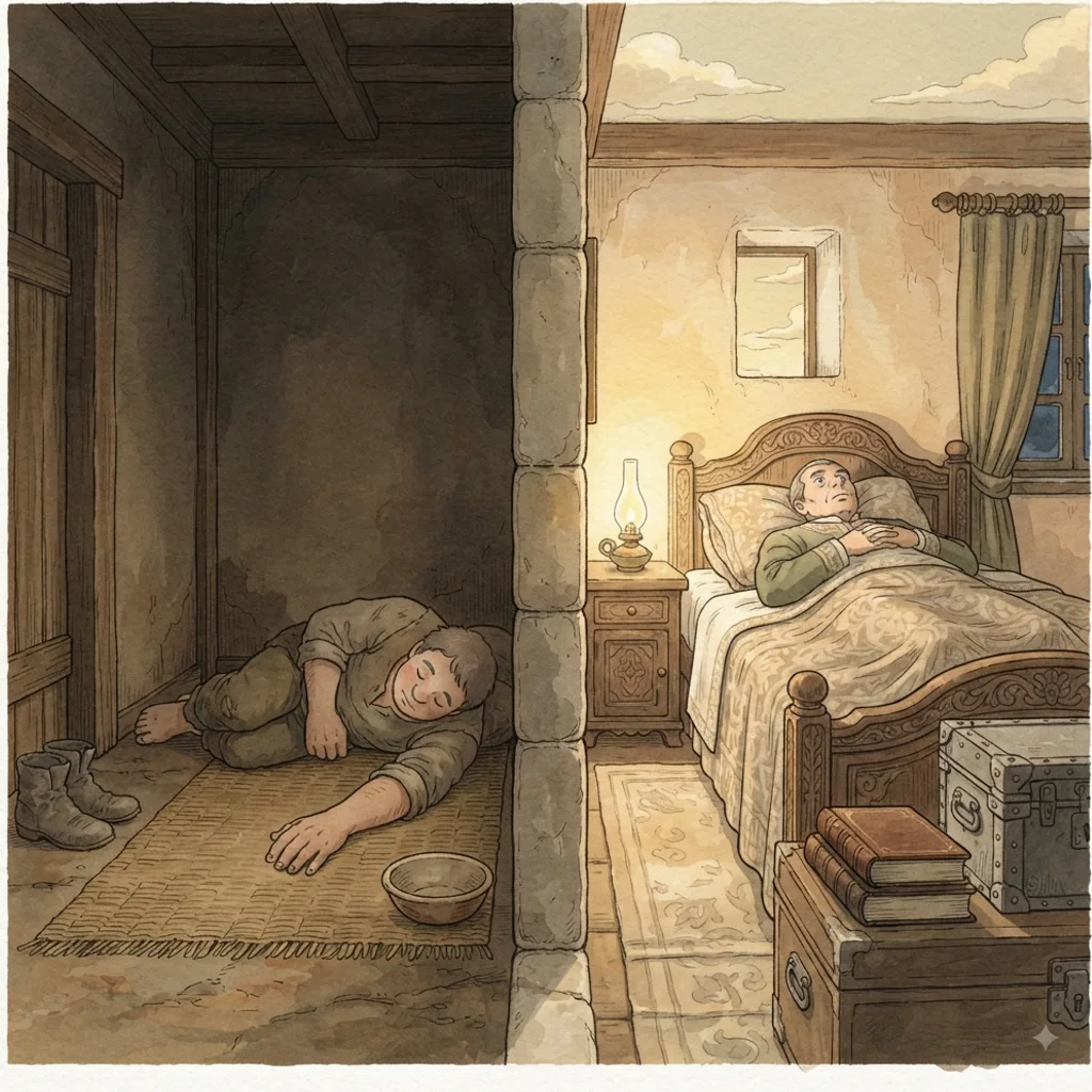 Fear God and Be Content: a painted scene illustrating Ecclesiastes 5.