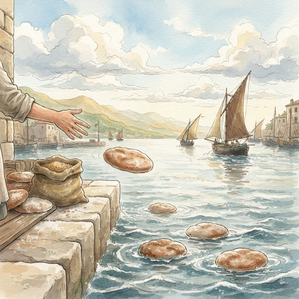 Enjoy Life and Be Diligent: a painted scene illustrating Ecclesiastes 11.