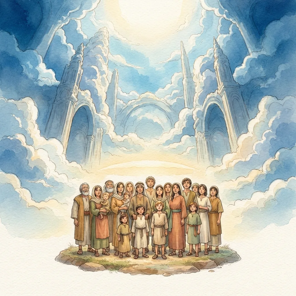 Blessed in Christ: a painted scene illustrating Ephesians 1.