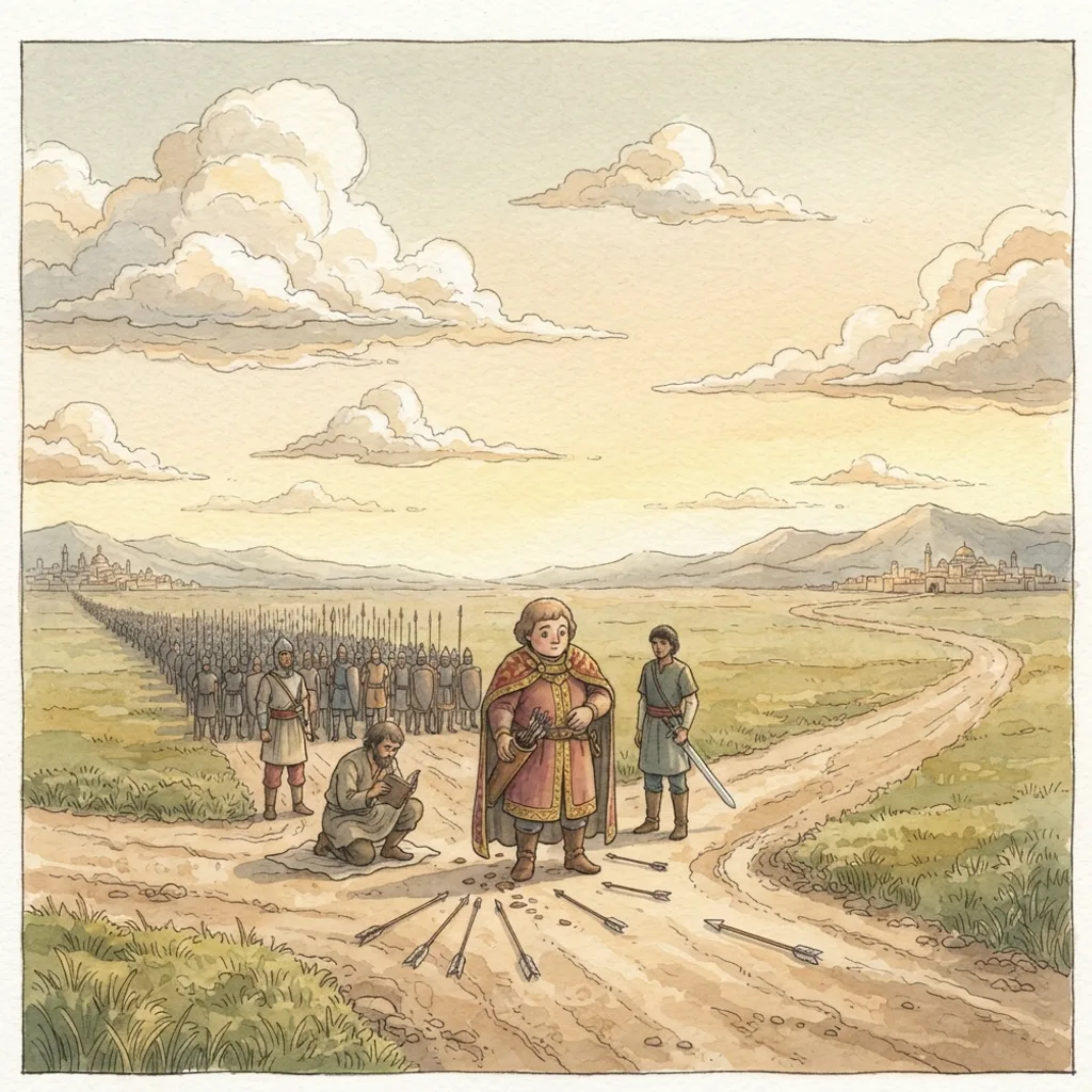 The Lord's Sword: a painted scene illustrating Ezekiel 21.