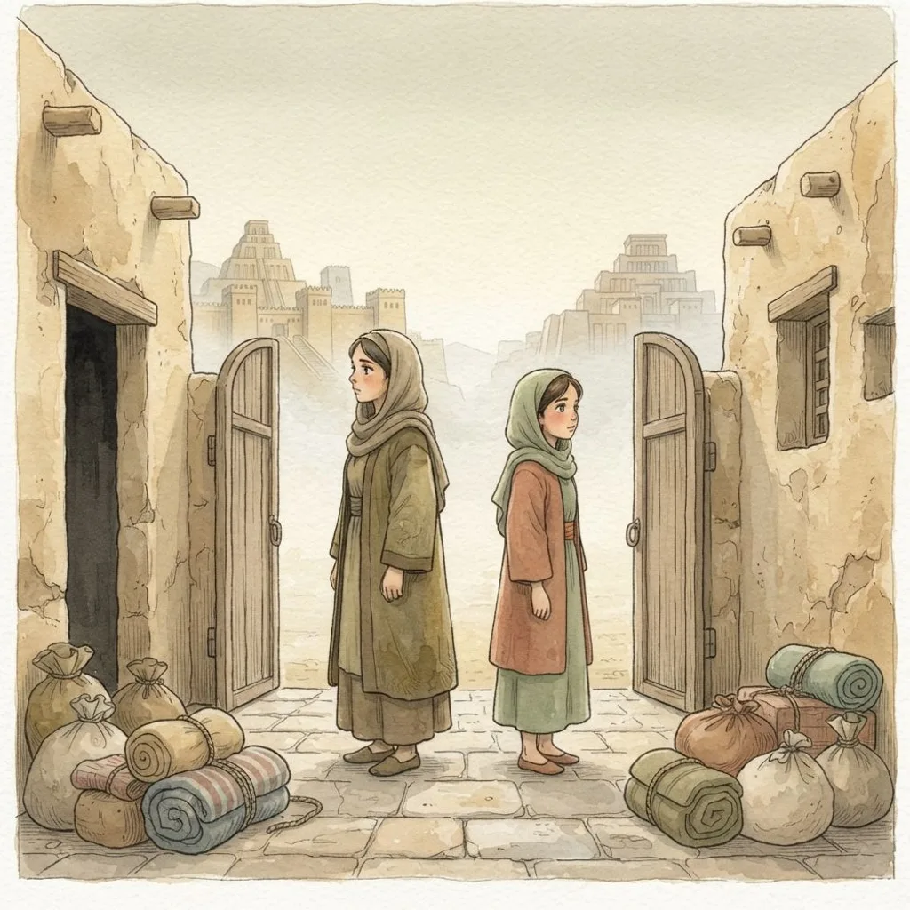 The Two Unfaithful Sisters: a painted scene illustrating Ezekiel 23.