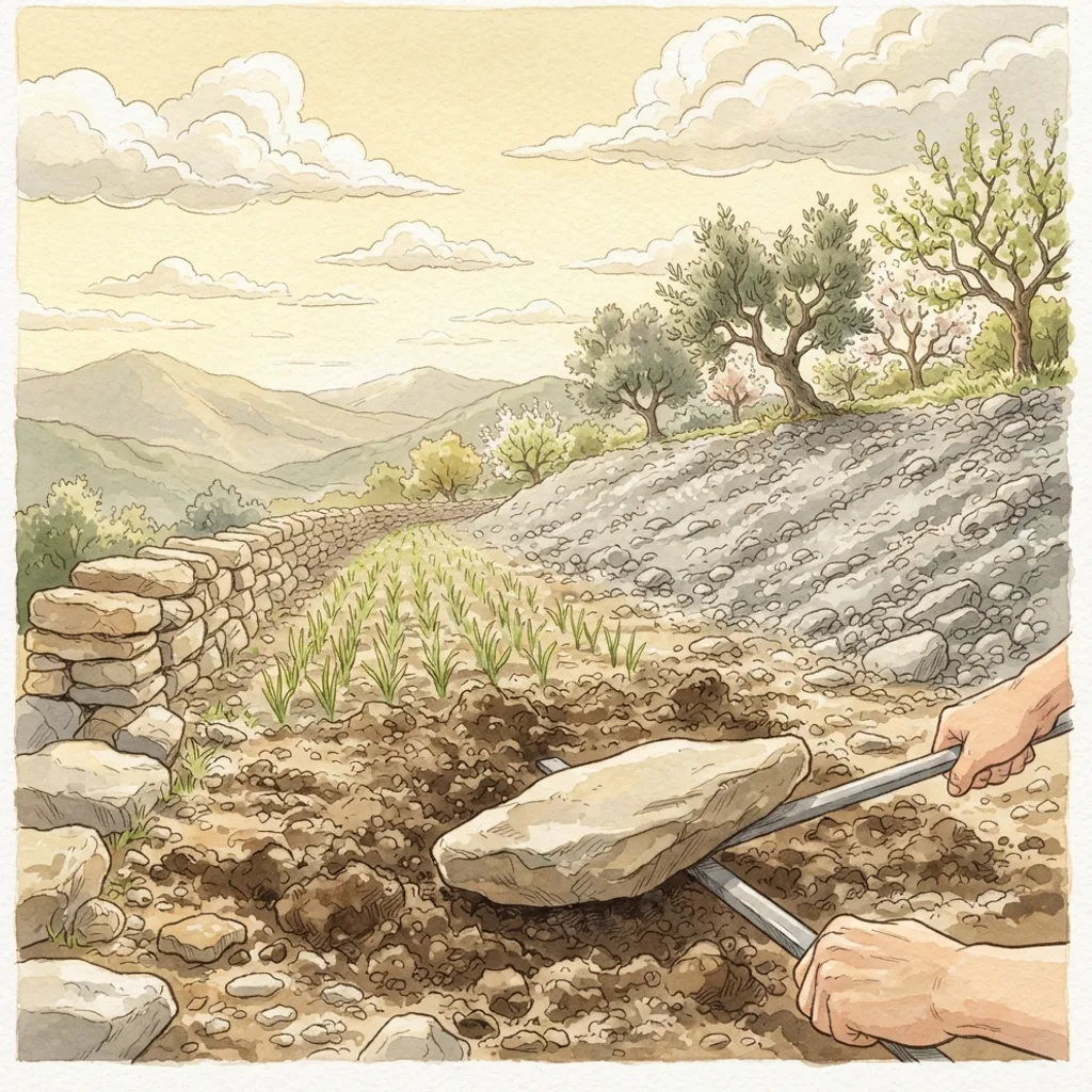 Israel Restored for God's Name: a painted scene illustrating Ezekiel 36.
