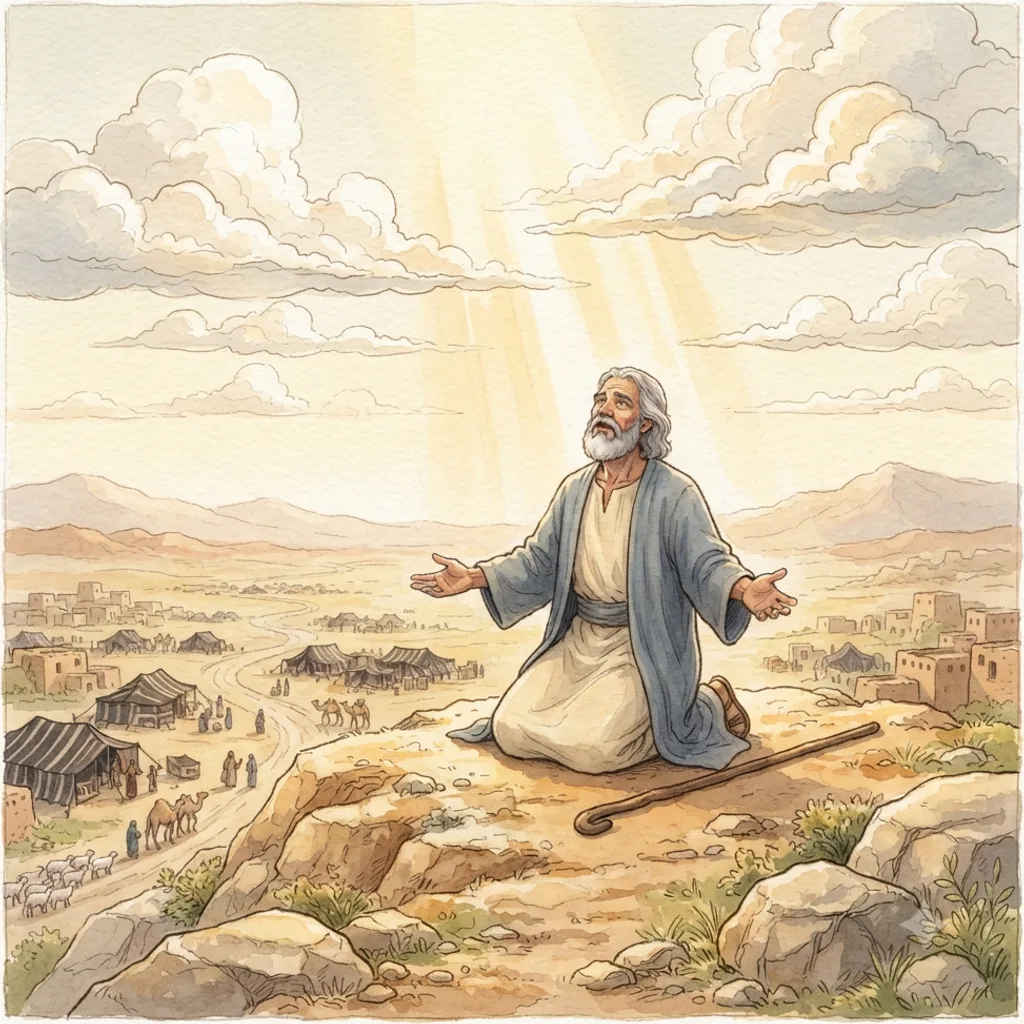 The Covenant of Circumcision: a painted scene illustrating Genesis 17.