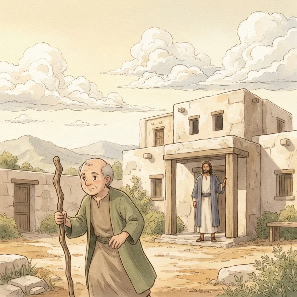 Jesus Is Greater Than Moses: a painted scene illustrating Hebrews 3.