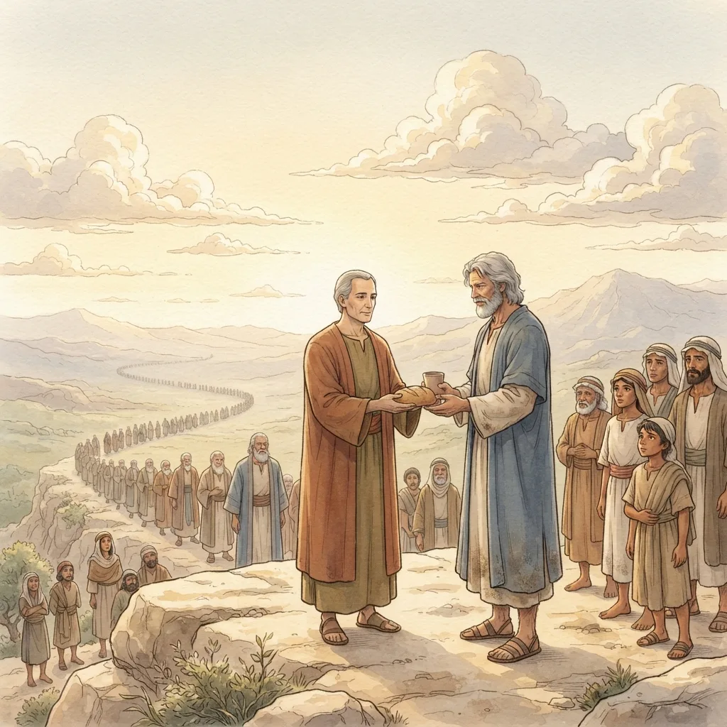 The Eternal Priesthood of Christ: a painted scene illustrating Hebrews 7.