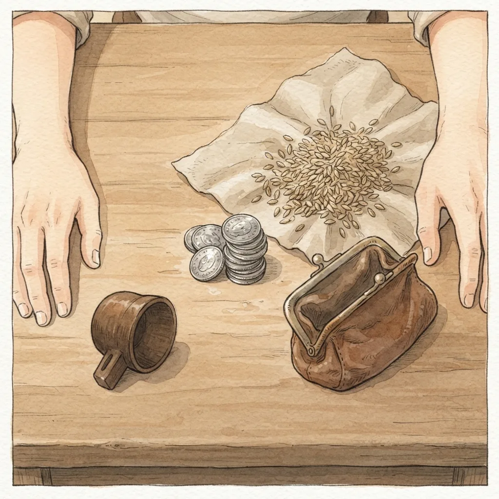The Redeeming Husband: a painted scene illustrating Hosea 3.