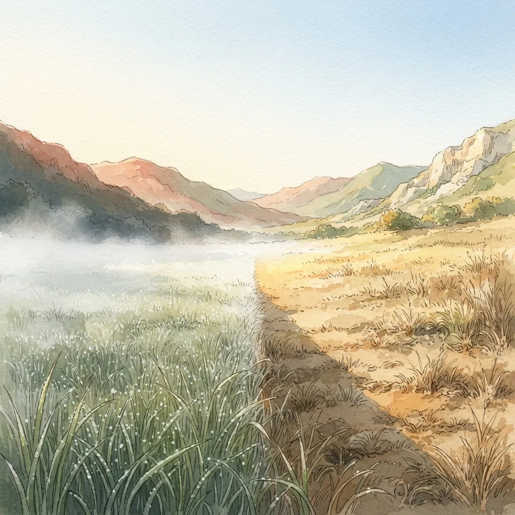 I Desire Mercy, Not Sacrifice: a painted scene illustrating Hosea 6.
