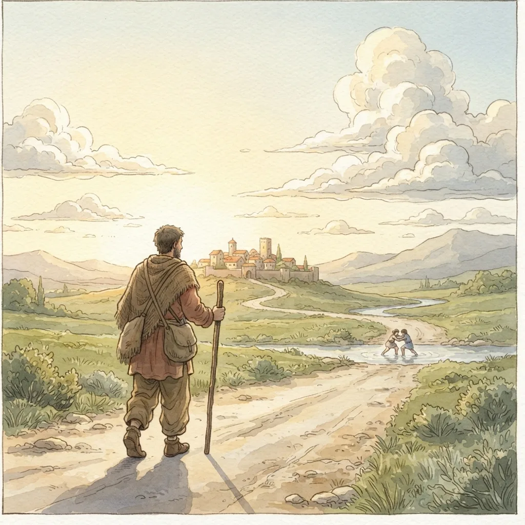 Return to Your God: a painted scene illustrating Hosea 12.