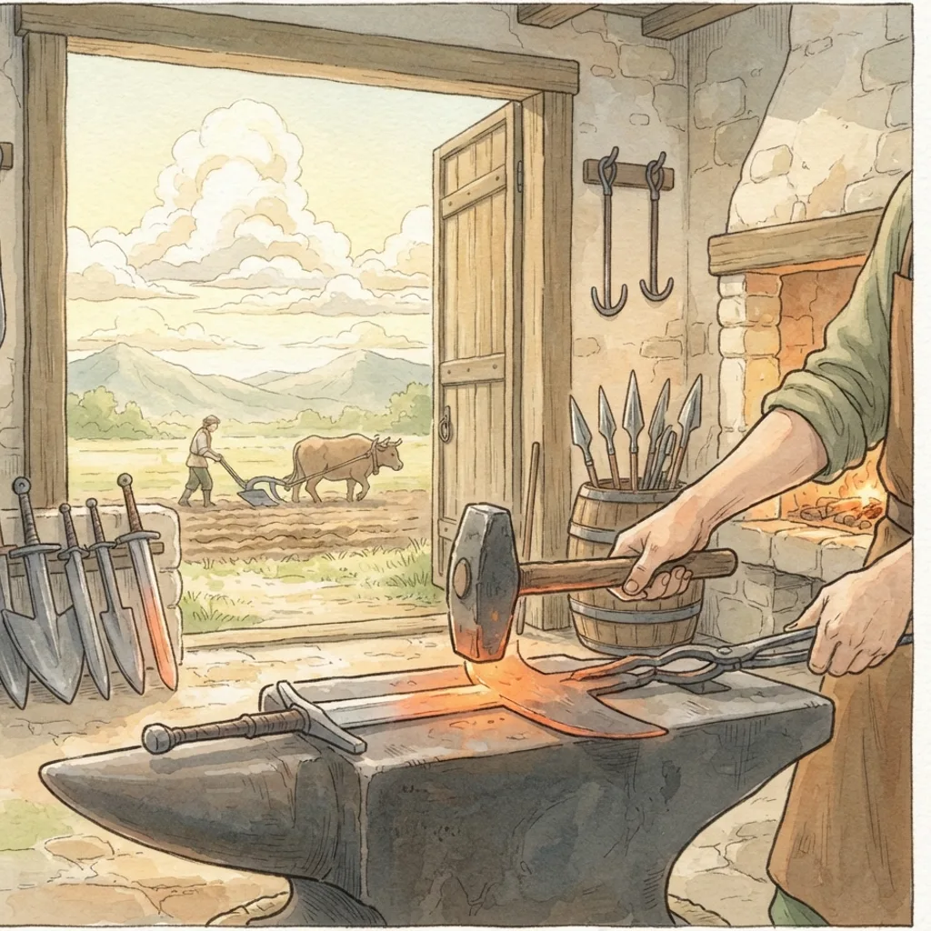 The Mountain of the Lord: a painted scene illustrating Isaiah 2.