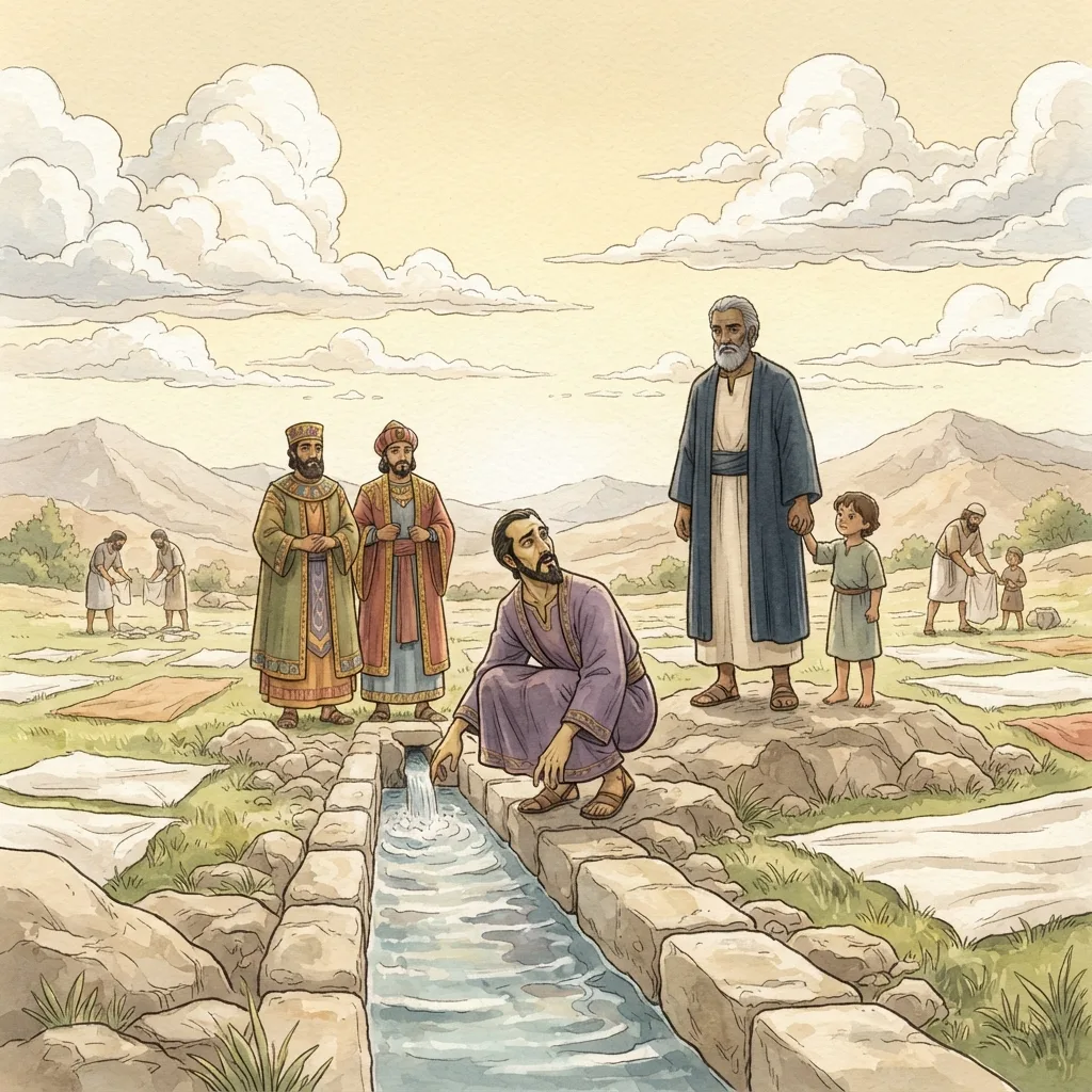 The Sign of Immanuel: a painted scene illustrating Isaiah 7.