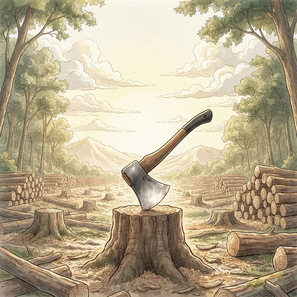 Judgment on Assyria: a painted scene illustrating Isaiah 10.