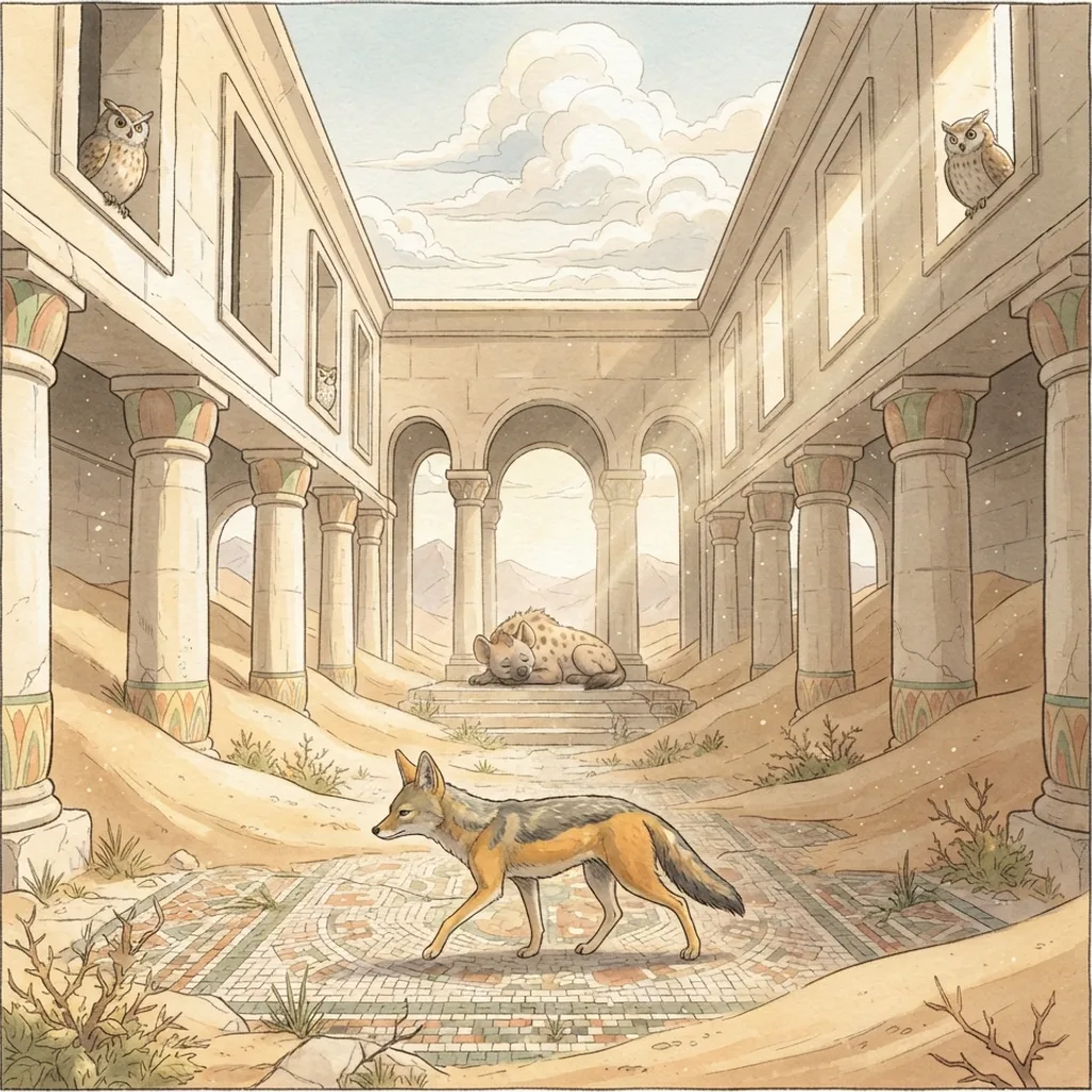 The Fall of Babylon: a painted scene illustrating Isaiah 13.