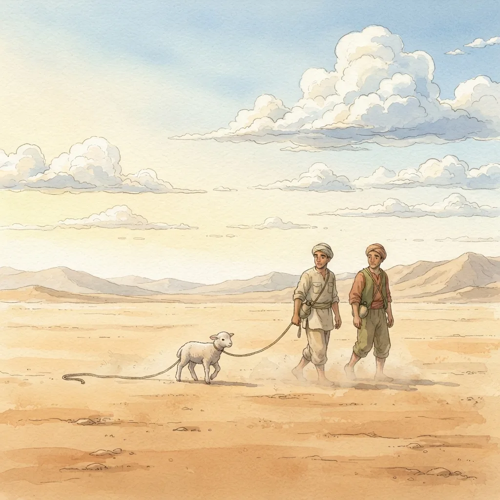 Moab's Coming Destruction: a painted scene illustrating Isaiah 16.