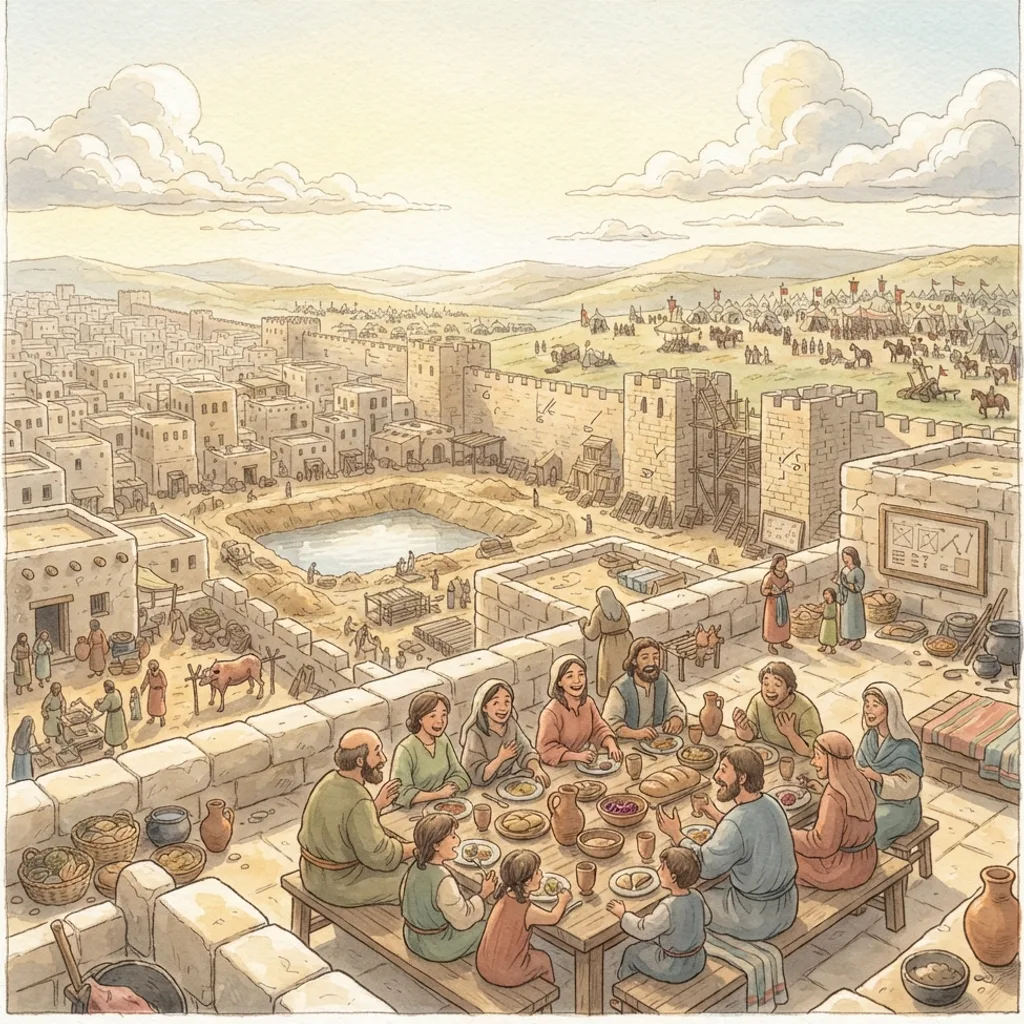 The Valley of Vision: a painted scene illustrating Isaiah 22.
