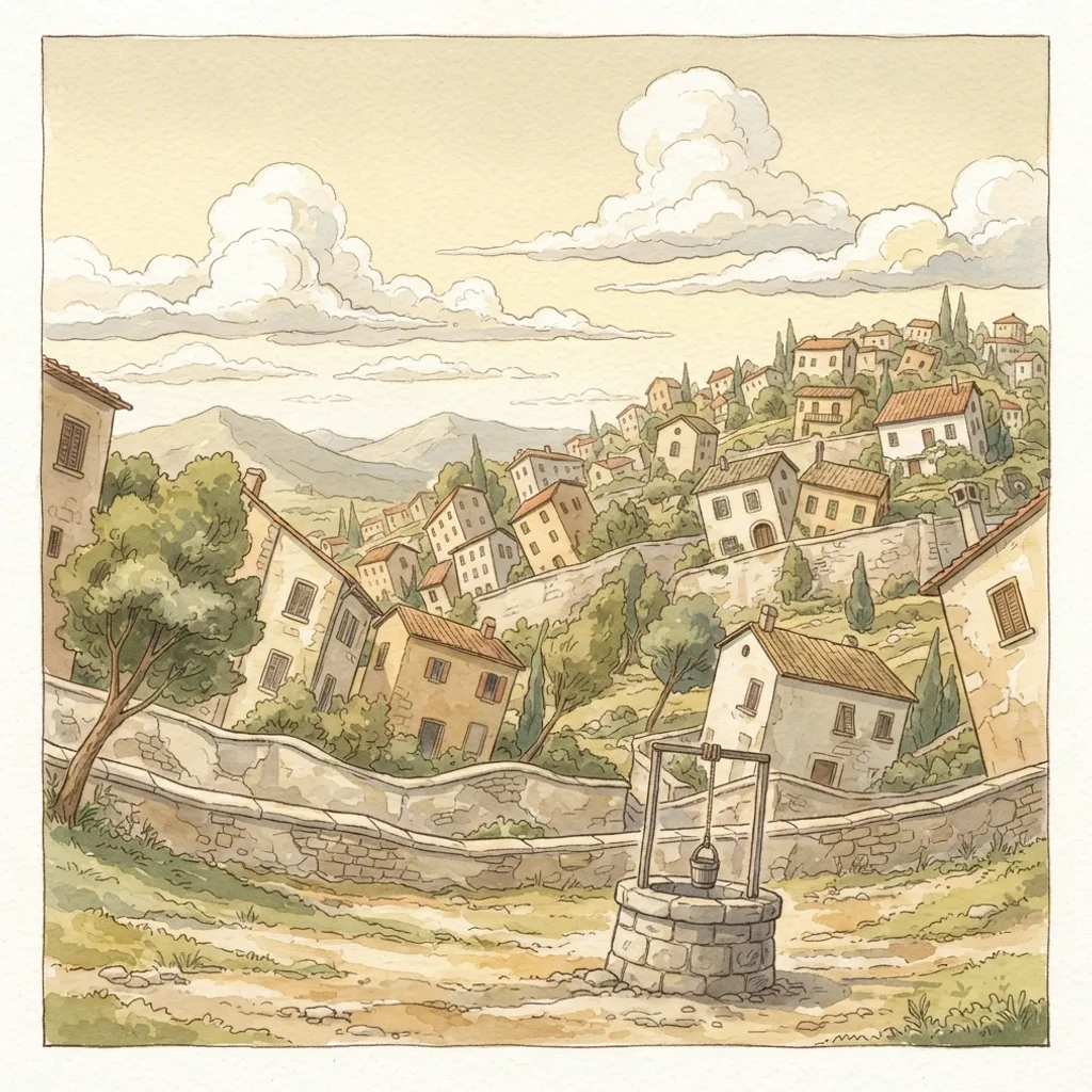 Judgment on the Whole Earth: a painted scene illustrating Isaiah 24.
