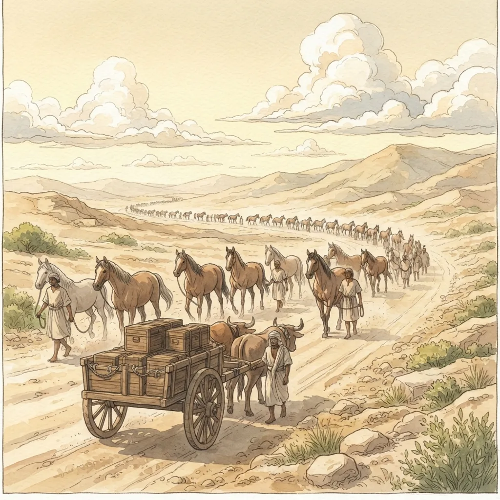 Woe to Those Who Trust in Egypt: a painted scene illustrating Isaiah 30.