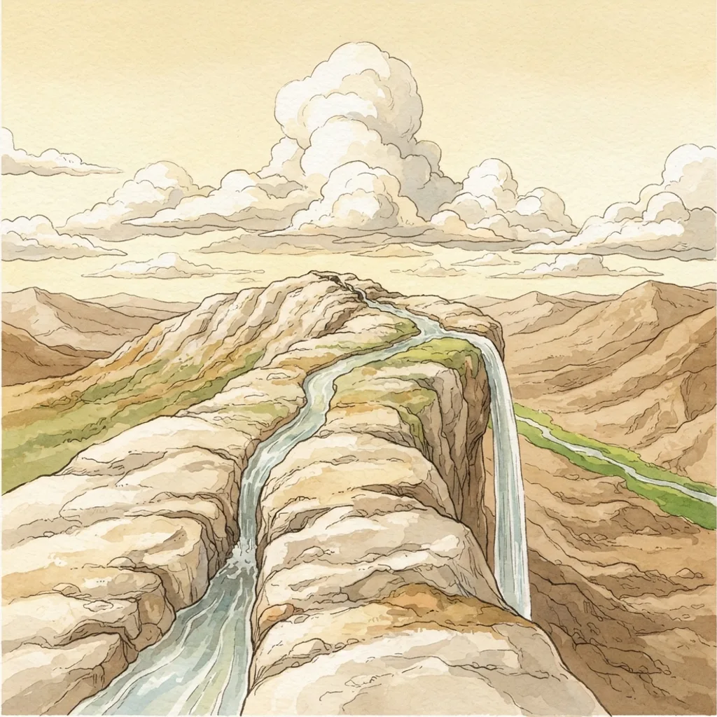 Do Not Fear, I Am with You: a painted scene illustrating Isaiah 41.